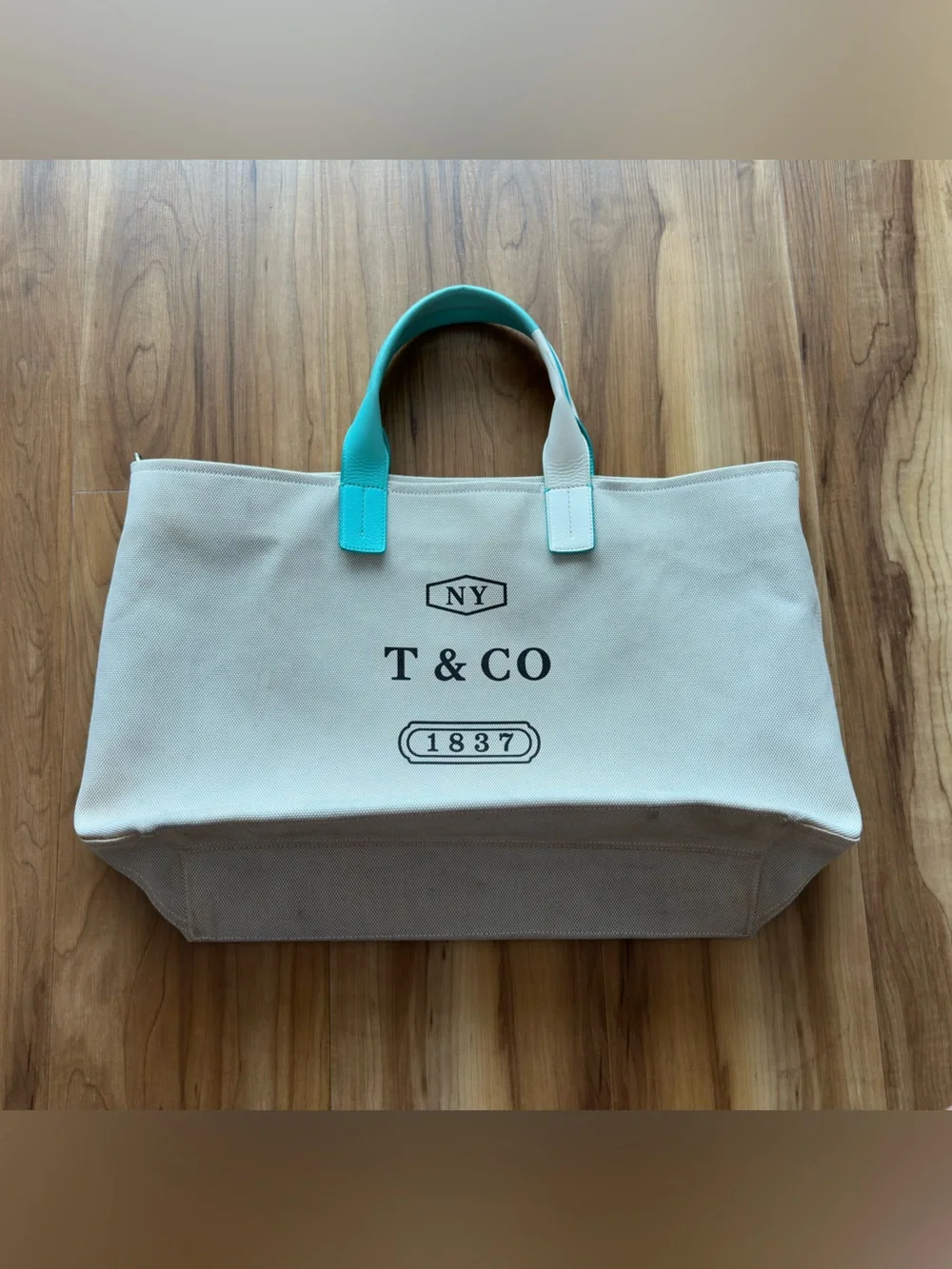 Tiffany & Co. T & CO 1837 Canvas Tote Bag $2200 Lowest price!!